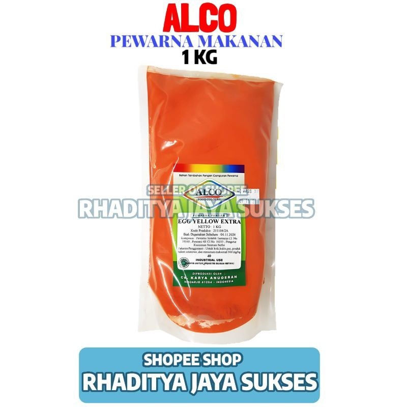 

Pewarna Bubuk Alco 1 KG Egg Yellow 29
