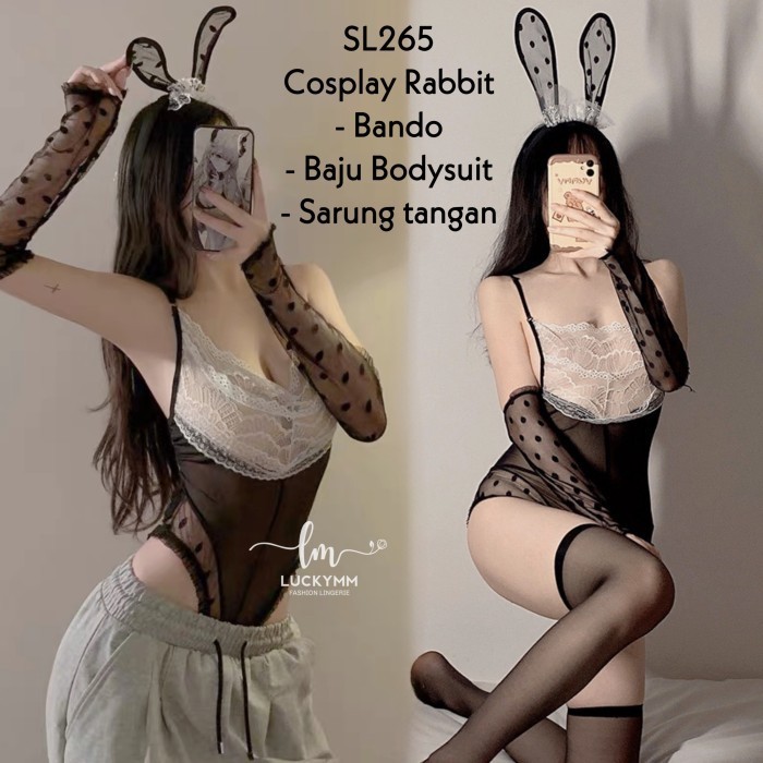 TERUJI Lingerie cosplay rabbit baju sexy lingerie kostum kelinci wanita 265