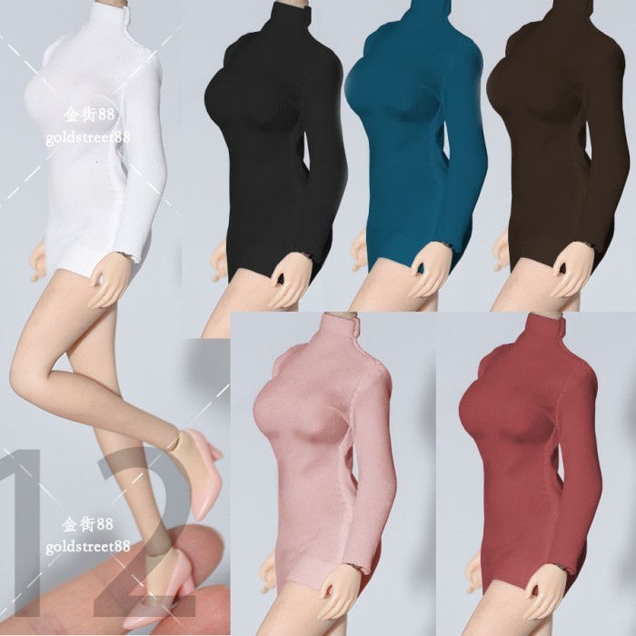 BERGARANSI Baju Female Sexy Dress Sweater u/ TBLeague Phicen Jiaodoll 1/12
