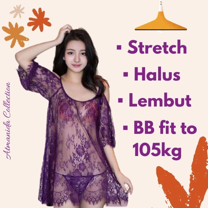 EKSLUSIF BAJU TIDUR WANITA JUMBO SEXY TRANSPARAN LINGERIE SEKSI TERBARU