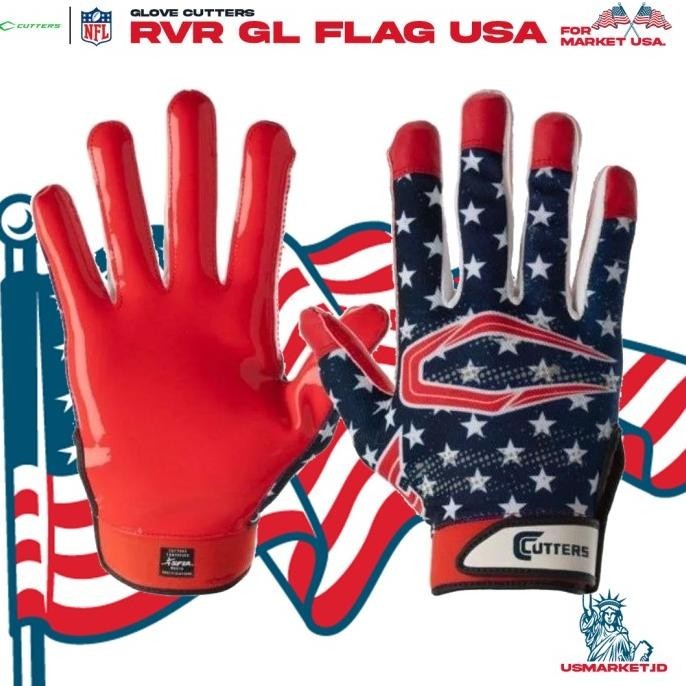Sarung Tangan American Football Gloves Cutters RVR Gl Flag USA