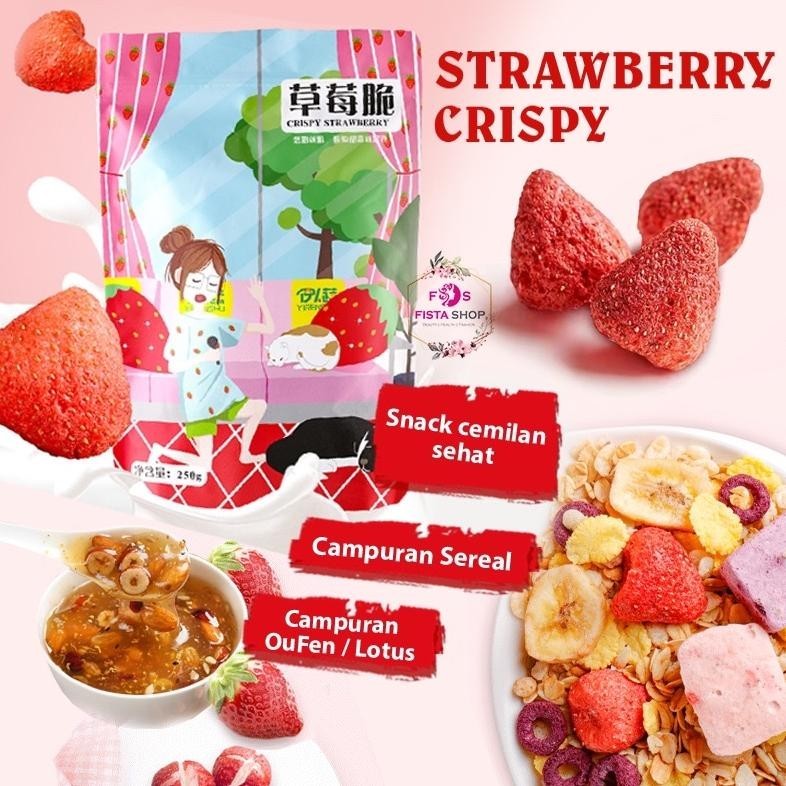 

wwr-76 OATCAK Strawberry Crispy Sweet Kriuuuk BUAH TIN ARA SURGA MUSANGKING MANGGA IMPORT STOBERI MANIS KERING Cemilan Sehat 30g 100g Terlaris