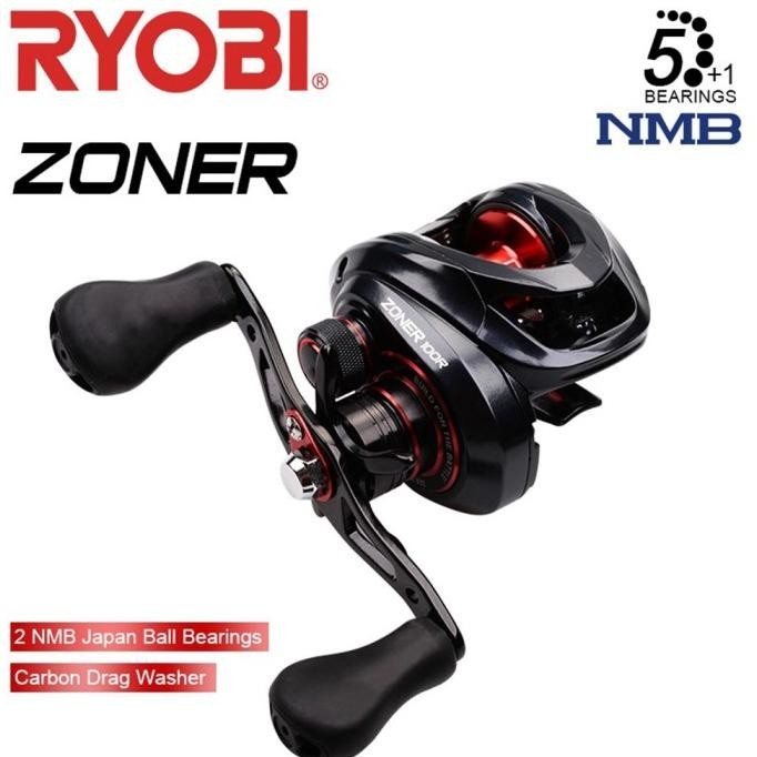 Reel Ryobi Zoner 100L/R Kerekan BC Pancingan Casting Baitcasting