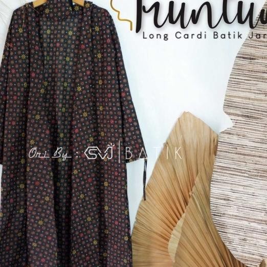 Cardigan Outer Panjang Long Cardi Batik Katun Outer Batik