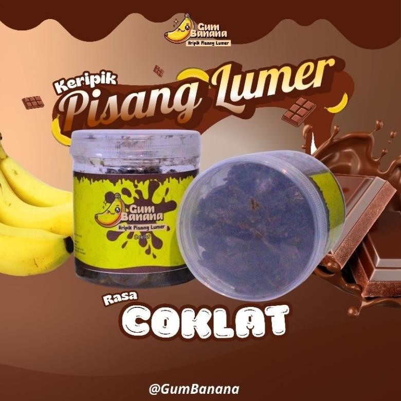 

er-90 Gum Banana Keripik Pisang Lumer Rasa Coklat Termurah