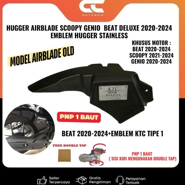 Hugger Airblade Scoopy Genio Beat New Deluxe 2020-2024 + Emblem Hugger