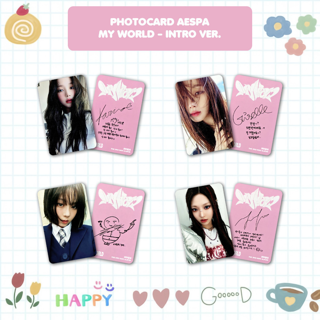 [REPLIKA] AESPA OFFICIAL PHOTOCARD MY WORLD ALBUM DAN POB