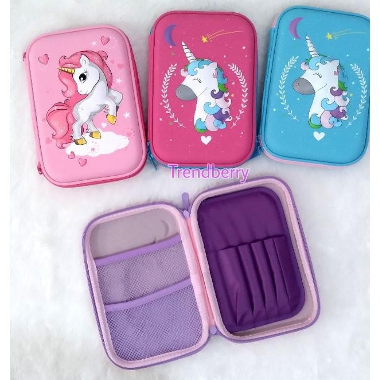 

TERMURAH Tempat pensil unicorn kotak pensil pensil case hardtop 3D unicorn lucu KT78