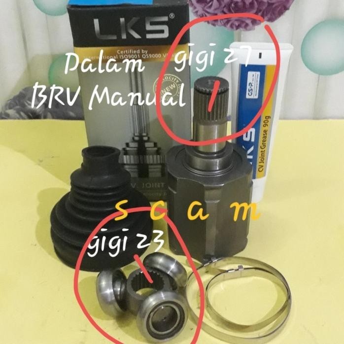 CV JOINT DALAM AS RODA DEPAN AS KOPEL HONDA BRV MANUAL 2016