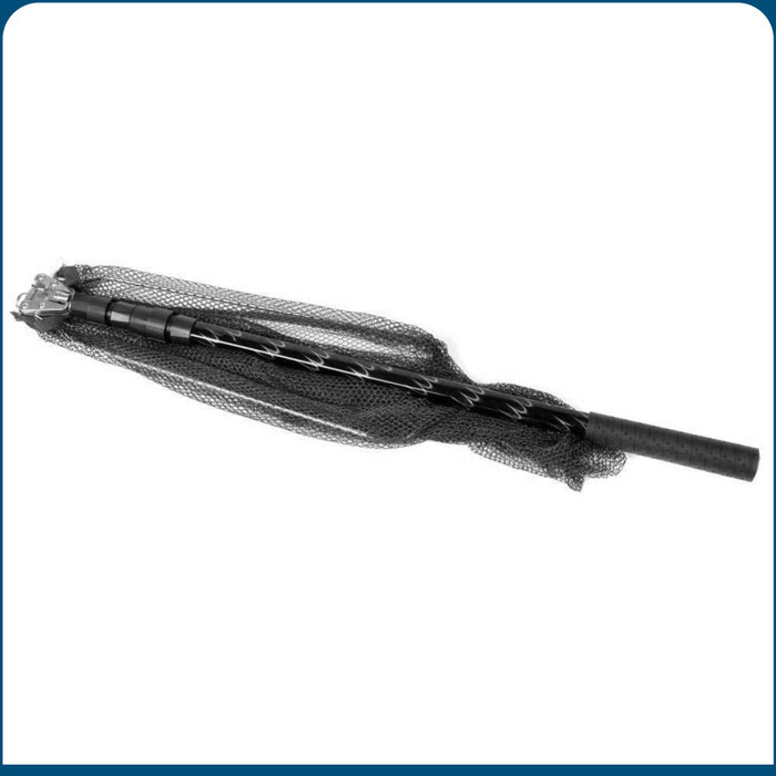 serokan ikan lipat besar serok jaring panjang telescopic alunium