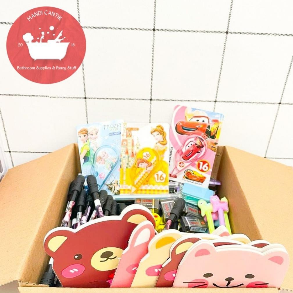 

ORIGINAL Paket USAHA versi 2 ONLY 99K DAPAT BANYAK jualan untuk anak sekolah alat tulis kantor lucu buku notes kecil solatip penghapus pulpen is-23