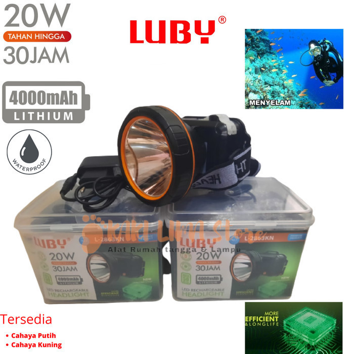 SENTER KEPALA LUBY 20 WATT L2863 / L-2863 / 2863 ( JUMBO )