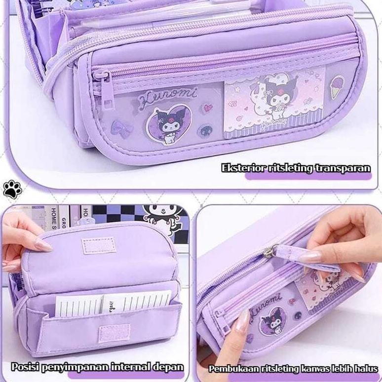 

Murah ( Mia ) K011 Tempat Pensil Sanrio Kuromi Cinnamorol Melody / Kotak Pensil 9 Lapis Penyimpanan Alat Tulis Siswa Io-98