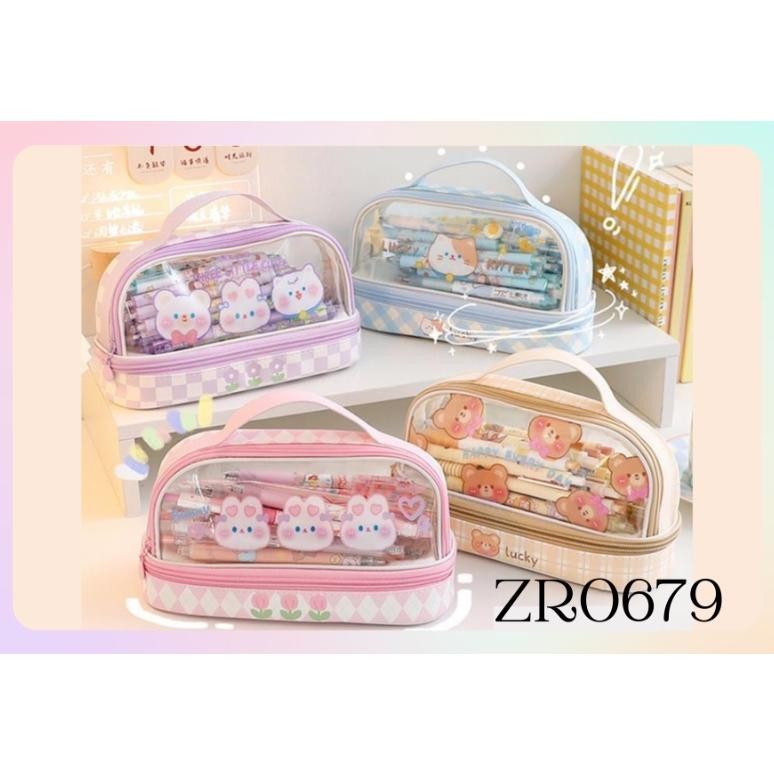 

Hemat Kj!! Tempat Pensil Anak Perlengkapan Alat Tulis Sekolah Souvenir Ulang Tahun Pencil Case Transparan Pouch Zr0679 Lnb-1217