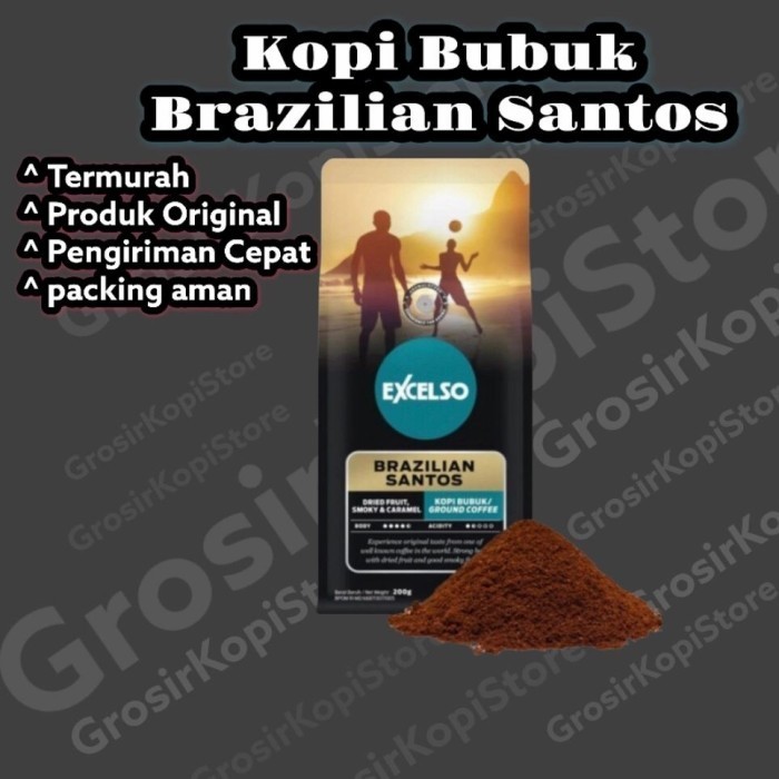 

Kopi Excelso Brazilian Santos Bubuk 200Gr