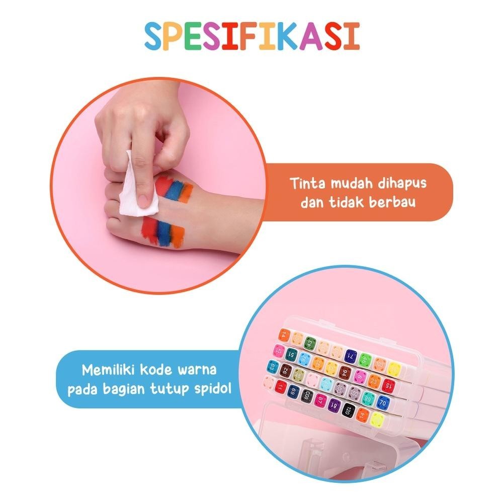 

8.8 Kids Land Spidol Set Sketch Marker Spidol Warna 2In1 Spidol Sketsa Double Tip Hig Quality