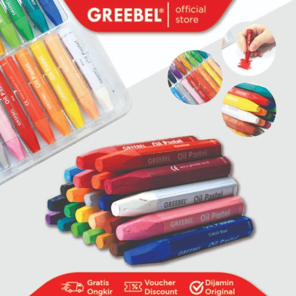 

Flash Sale Greebel Crayon Krayon Kids Oil Pastel 24 Warna (Kop 24C) / Crayon Greebel / Krayon 24 Warna / Non Toxic Hig Quality