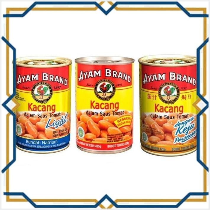 

[IKK] AYAM BRAND BAKED BEANS 425 GR KACANG SAOS TOMAT LIGHT- CHEESE - TOMATO