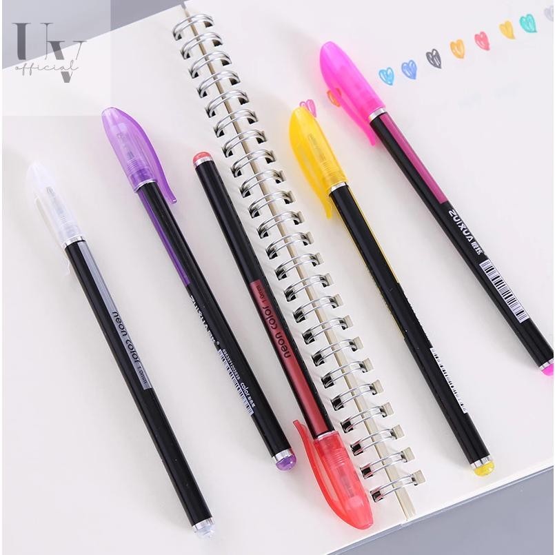 

fh-46 18 Pcs Pulpen Warna - Pen Gel warna warni 1mm - Bolpen pastel Pulpen gel neon color Pen Pastel Warna Warni 1 set 18 Warna Glitter Pen Premium