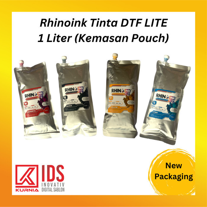 

Rhino Ink Tinta DTF (Direct Transfer Film) 1 Liter LITE / Botol Bulat