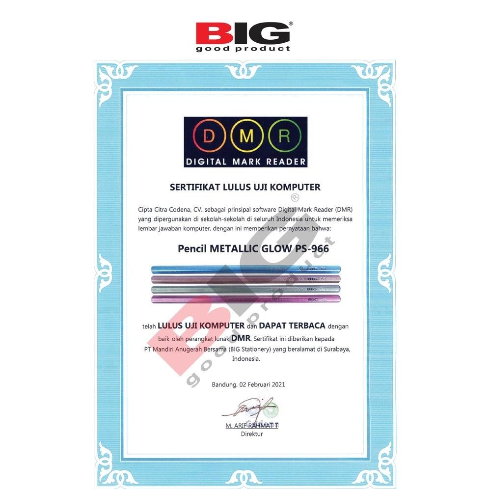 

Oy58 12 Pcs BIG Pensil 2B Metallic Glow Graphite Pencil Standar Ujian Extra Dark PS-966 Terlaris