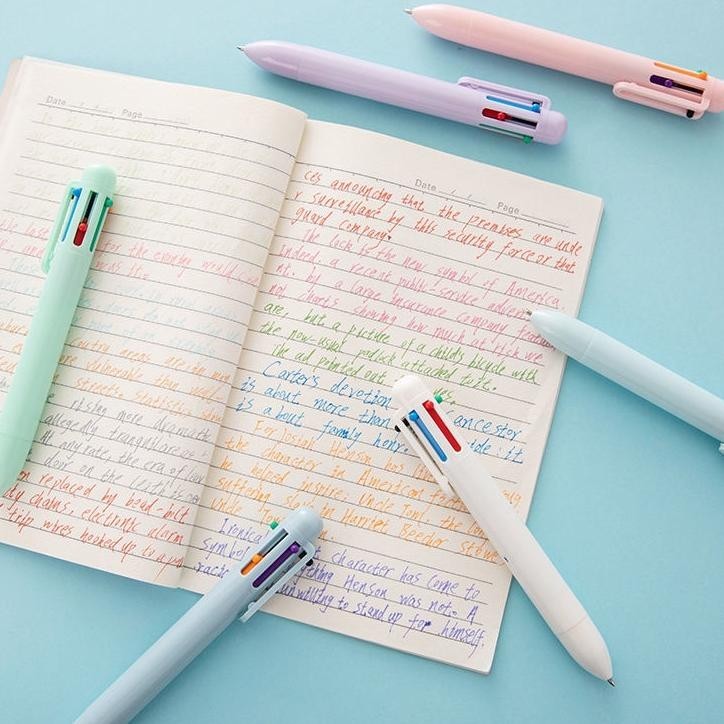 

rd-67 Bolpoin 6 warna/pena tekan mekanis 6 warna Viral