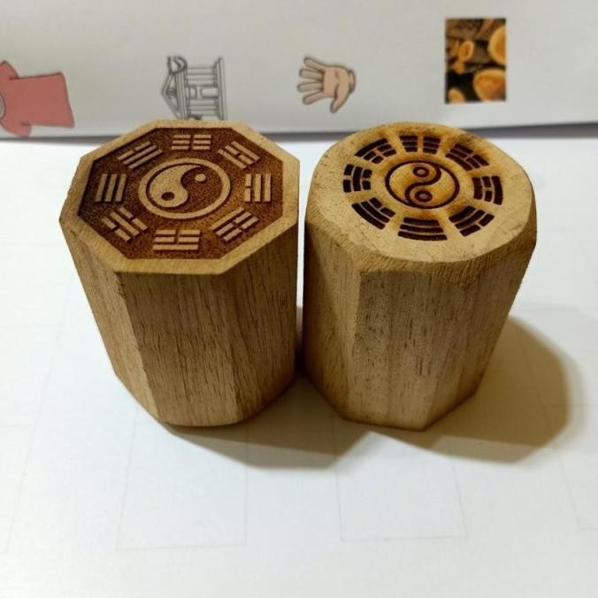 

New | Bagus Stempel Dewa Motif Pat Kua / Pakua / Ba Kua / Pa Kua - Kayu - 03