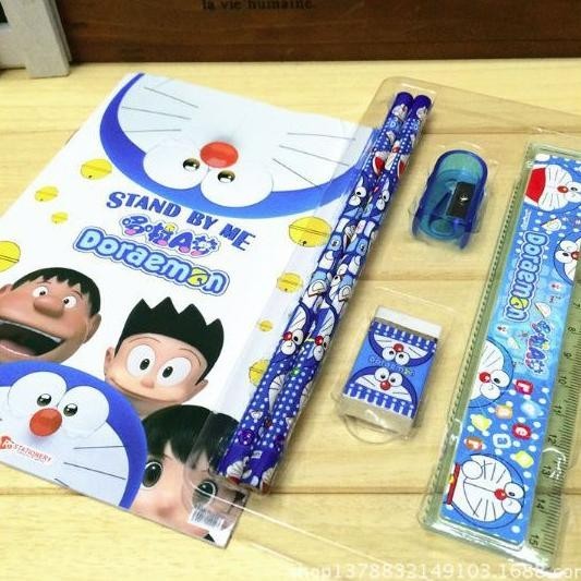 

QV21 DSM STATIONARY SET 6 IN 1 FREE TAS ALAT TULIS ANAK SEKOLAH BUKU PULPEN PENGHAPUS PENGGARIS Murah