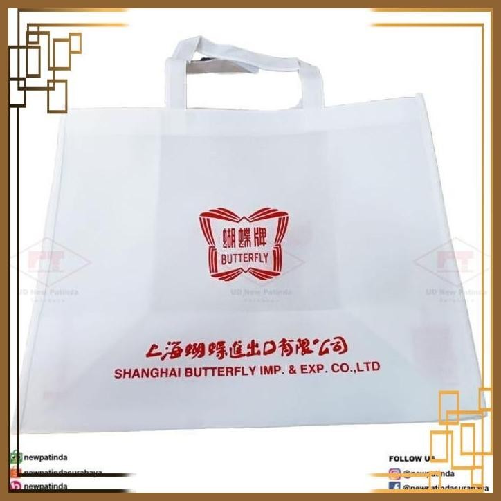 

[NPT] Tas Spunbond Serbaguna Butterfly Putih