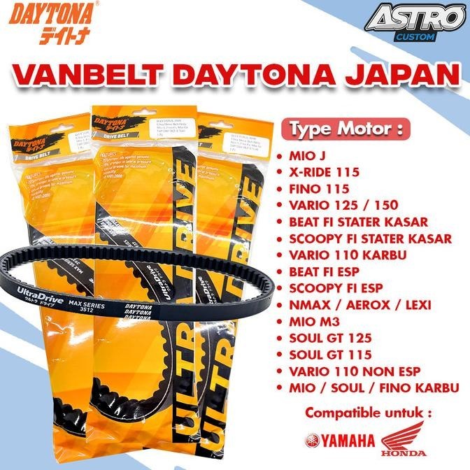 V-Belt Vanbelt Nmax 155 Aerox 155 Lexi 125 Original Daytona Racing