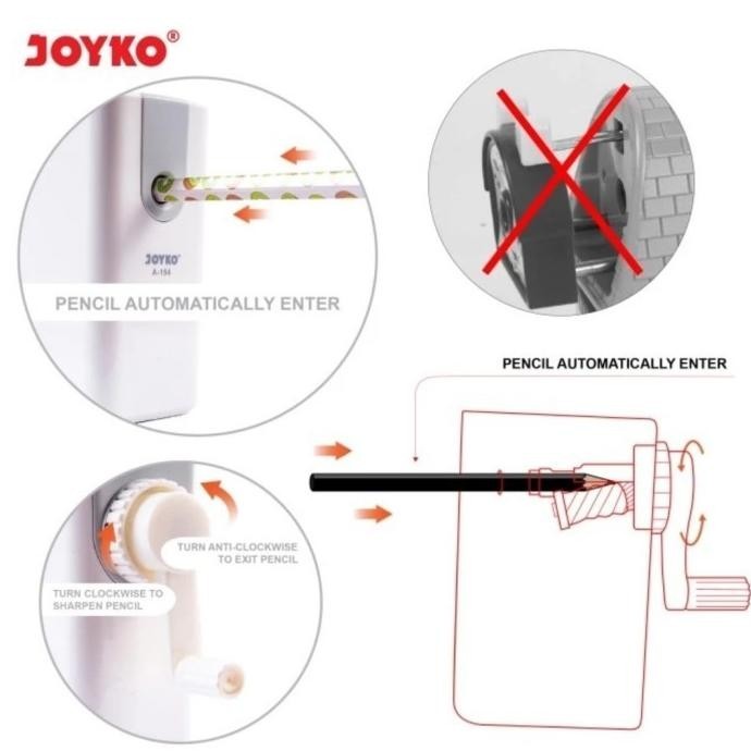 

Serutan Putar / Rautan Pensil JOYKO A154 - Sharpener Anti Slip A-154