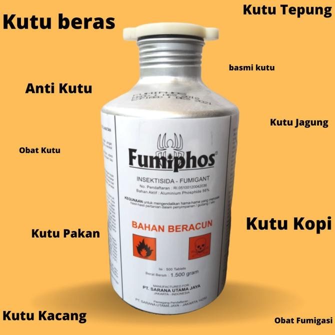 Obat Kutu Beras, Jagung, Pakan Ternak, Hama Gudang TERAMPUH FUMIPHOS