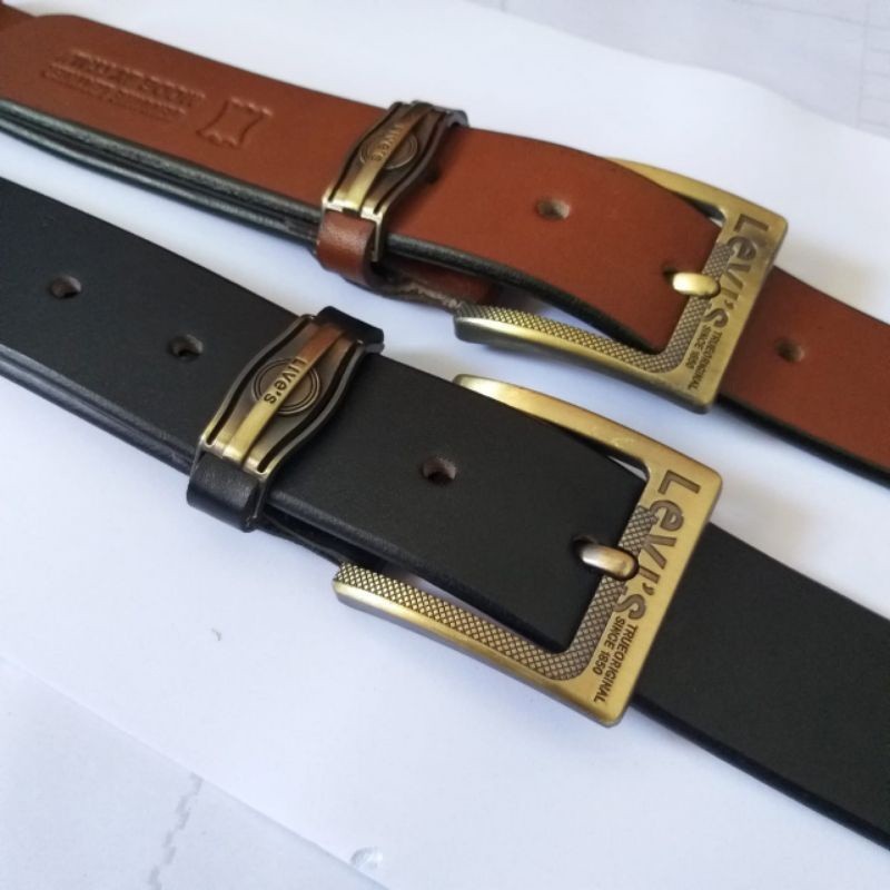 Penawaran Spesial Original Sabuk Kulit Asli Ikat Pinggang Pria Kulit Sapi Selapis Magetan De9