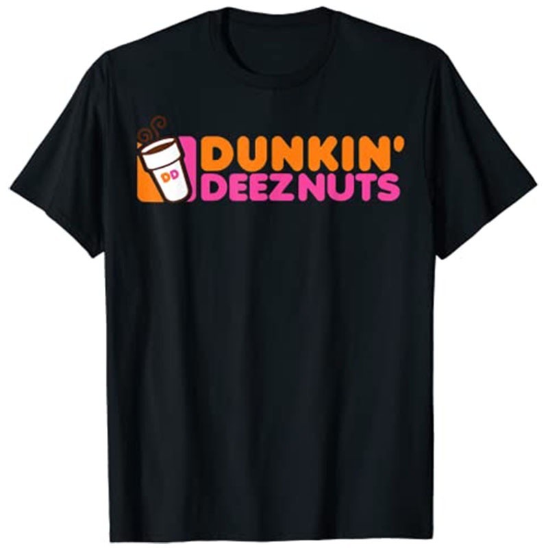 Dunkin Deez Nuts Kaos Dunkin Deeznuts Pakaian Estetika Kaos Grafis