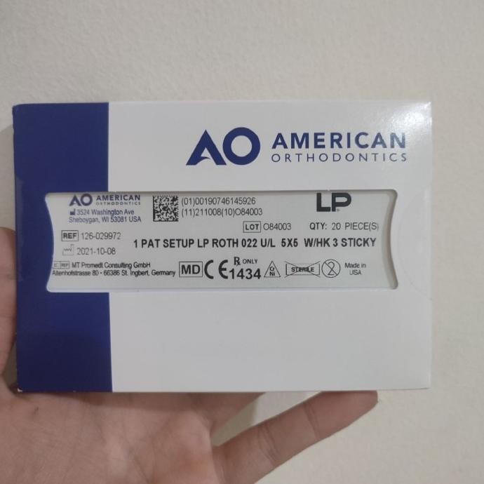 Bracket Low Profile Roth 022 American Orthodontics AO Original