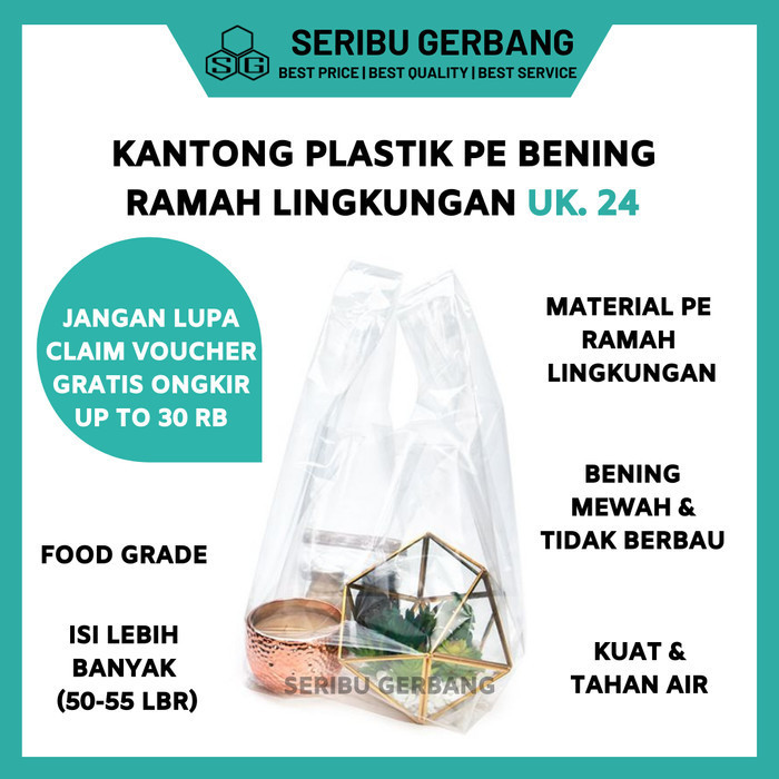

DISKON KANTONG PLASTIK RAMAH LINGKUNGAN KRESEK OXIUM ECO FRIENDLY GO GREEN 24