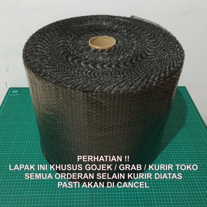 

HOT SALE [KHUSUS GOJEK / GRAB] Bubble Wrap 50m x 40cm BLACK (HITAM)