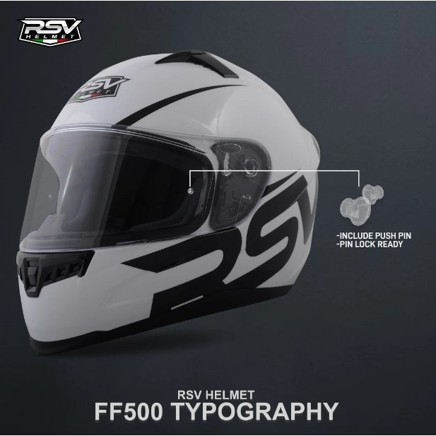 RSV FF500 TYPOGRAPHY Helm FullFace