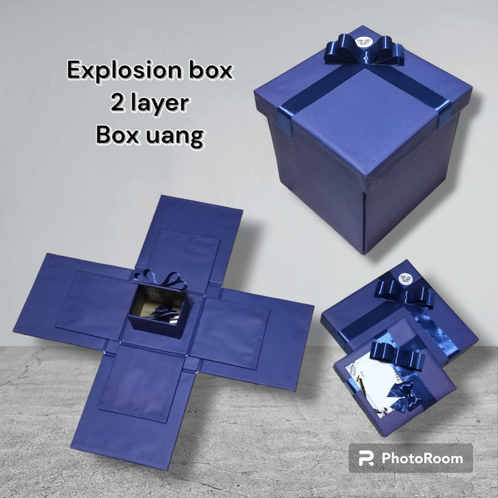 

HOT PROMO explosion box gift box hadiah kekinian surprise box 2layer box uang