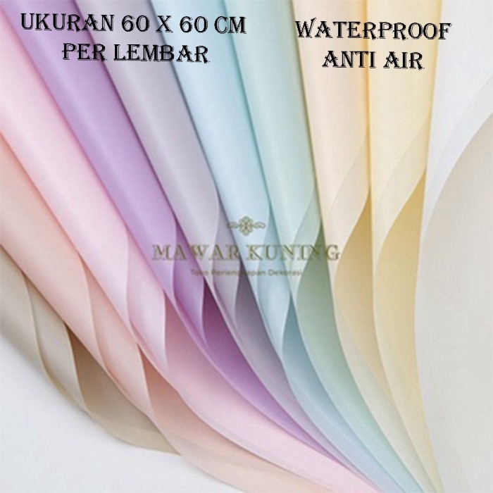

JUAL [ 20 lembar ] Plain Soft Pastel Flower Wrap/ Kertas Cellophane - VWF