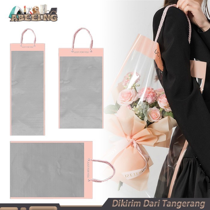 

HARGA DISKON Isi 10 Tas Bunga Plastik Buket Bunga Totebag Clear Flower Bouquet Bag