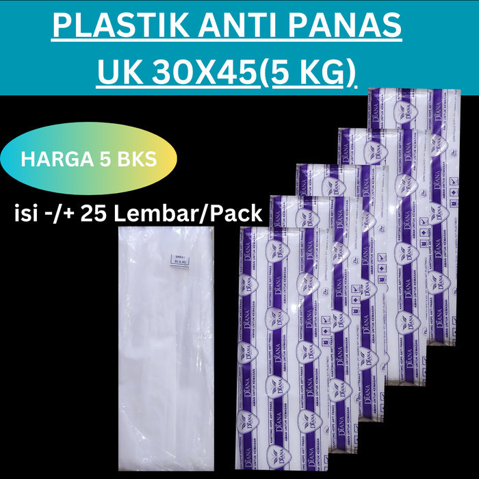 

SALE Plastik Anti panas uk 30x45 (isi 5 bks) - kantong Plastik Tahan panas
