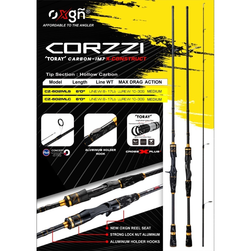 JORAN PANCING OXGN CORZZI 602 I 8-17 LB I SPINNING & BAIT CASTING