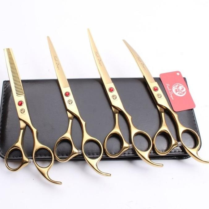 Pet Dog Scissors Clipper Gunting Anjing - Purple Dragon Grooming Set