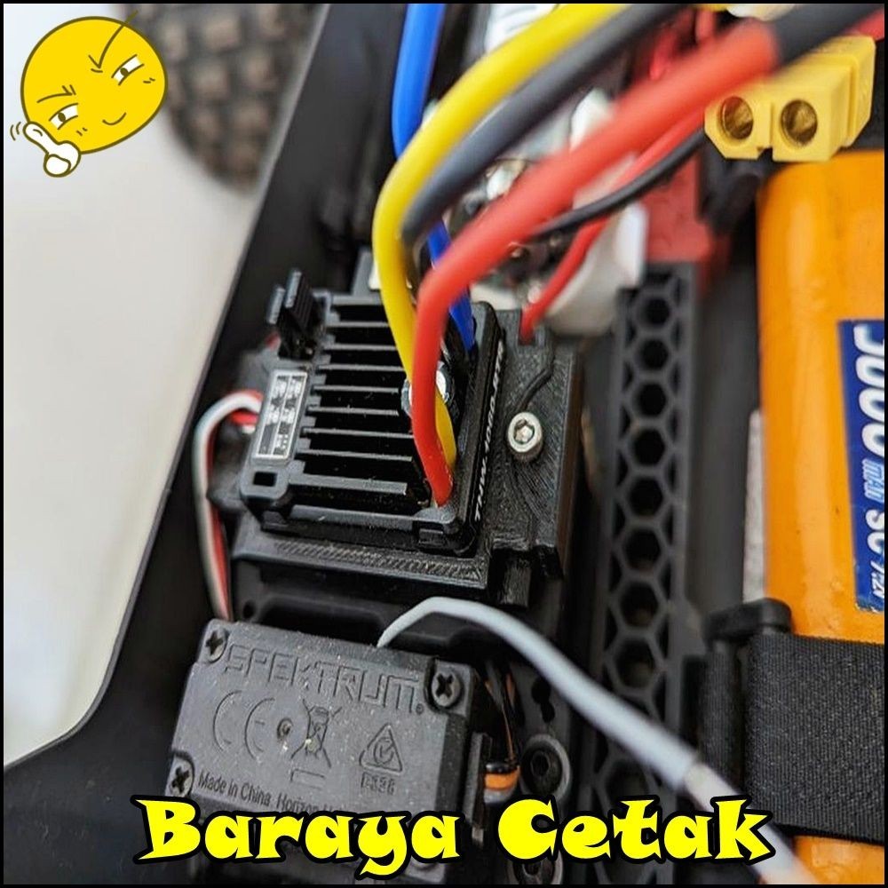 RC Dudukan ESC Hobbywing Quickrun 1060 ESC Holder RC WPL MN 3D Print Aksesoris Mainan RC