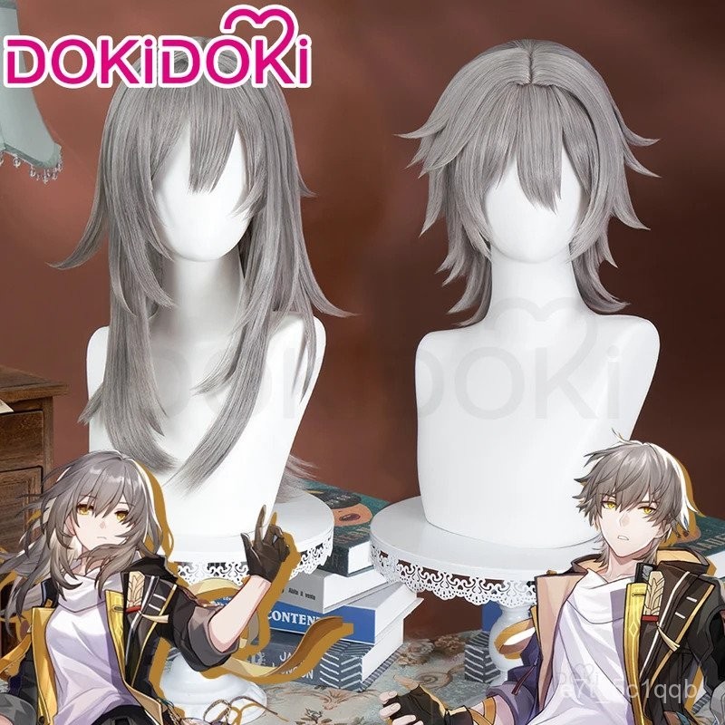 Trailblazer Caelus/Stelle Wig Game Honkai: Star Rail Cosplay DokiDoki Men Women Grey Wig Caelus Stel