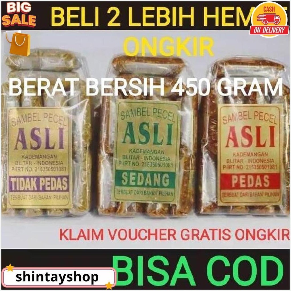 

Sambel Pecel Asli Blitar / Sambal Pecel Asli 450 Gram Cod