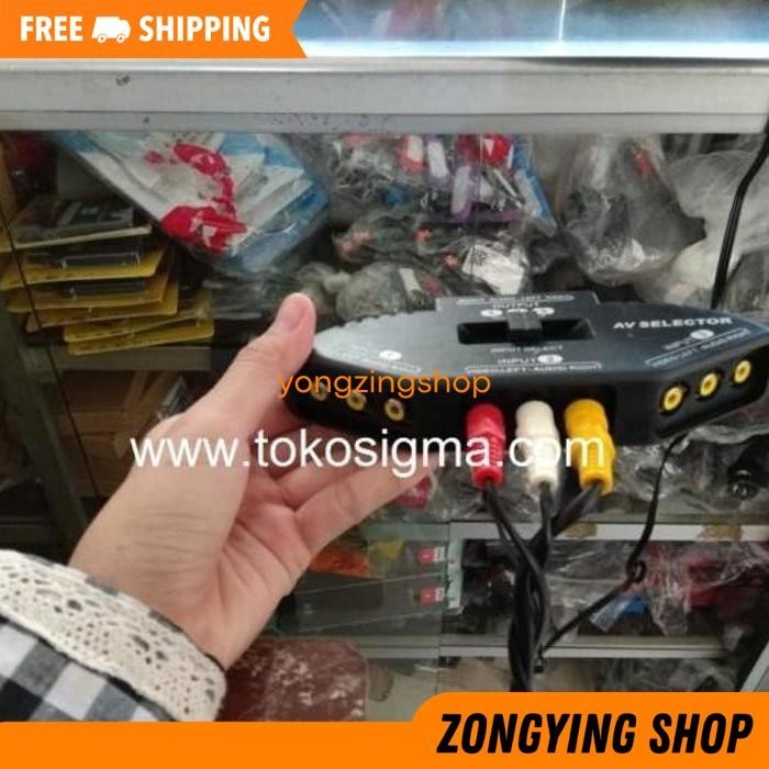 AV RCA SELECTOR ATAU AV SWITCHER ATAU GAME SELECTOR 1-3 DI 1 TV KE 3AV ZONGYING SHOP TERBAIK