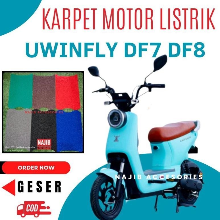 Karpet Alas Pijakan Kaki Winfly Model Mie mi Bihun Bahan Premium Sepeda Motor Listrik Uwinfly DF7 DF
