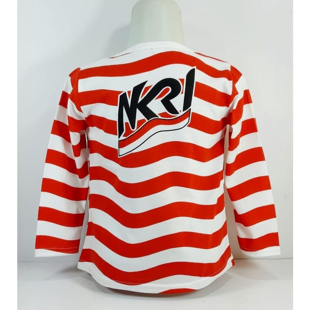 PROMO AKHIR TAHUN kaos atasan lengan panjang anak perempuan merah putih agustusan DISKOM